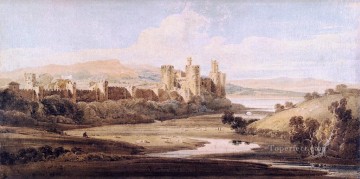 historical scene Painting - Conw scenery Thomas Girtin watercolor